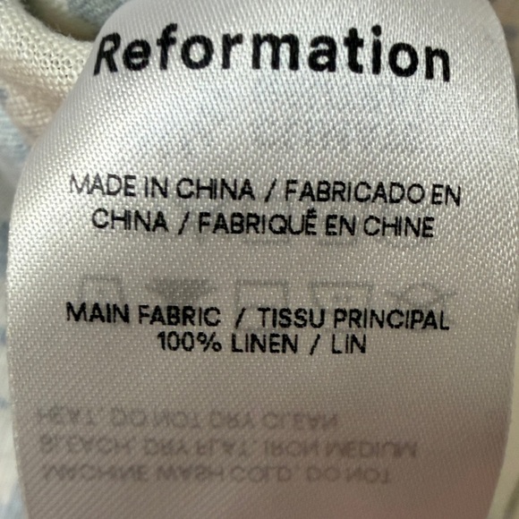 Reformation Blue and Cream Floral Mini Dress - Picture 5 of 7